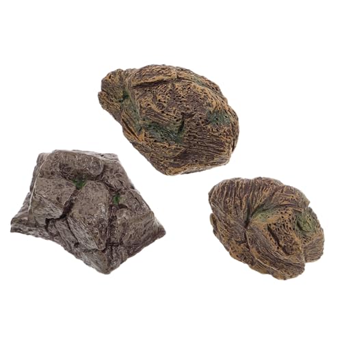 Yardwe 3pcs Realistische Gefälschte Bonsai Stone Rockery Model Für Innen- Und Außendekoration Harzsteinstatue Für Garten Wohnzimmer Ornamente Modern von Yardwe
