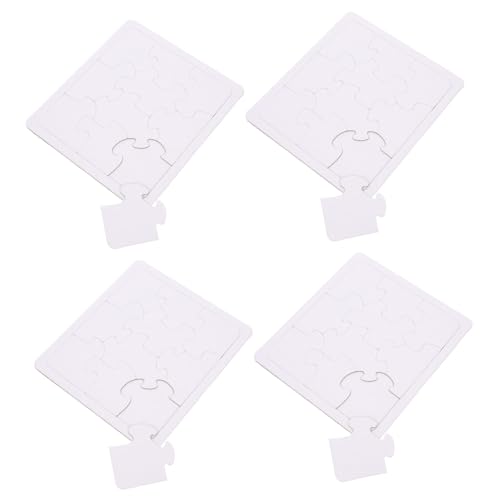 Yardwe 4 Blätter Ausmalen Und Einfügen DIY -rätsel Puzzle-rohlinge Zeichnen Dinge Zu Malen Fertige Leere Rätsel An Leere Puzzles Basteln Blankes Puzzle DIY-rätsel Papier Weiß von Yardwe