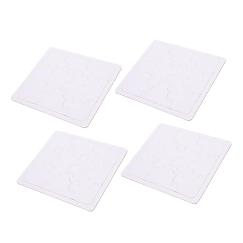 Yardwe 4 Blätter Leere Puzzle für Blanko Puzzle zum Bemalen und Gestalten DIY Kreativspielzeug für Künstlerische Aktivitäten und Bastelprojekte von Yardwe