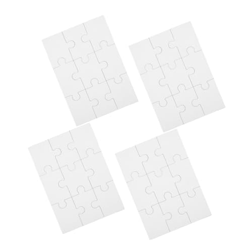 Yardwe 4 Blätter Leeres Holzpuzzle für Sublimation Teile für DIY Bastelprojekte Kreative Spiele und Gestaltung für Partys und Familienfeiern von Yardwe