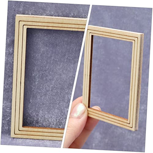Yardwe 4 STÜCKE Maßstab Unbemalt Kleine Bilderrahmen für Puppenhaus DIY Wohnzimmermodelle Dekorative Mini Fotorahmen Handwerkszubehör Yardwe 4 STÜCKE Maßstab Unbemalt Kleine Bilderrahmen für Puppenhaus DIY Wohnzimmermodelle Dekorative Mini Fotorahmen Handwerkszubehör von Yardwe