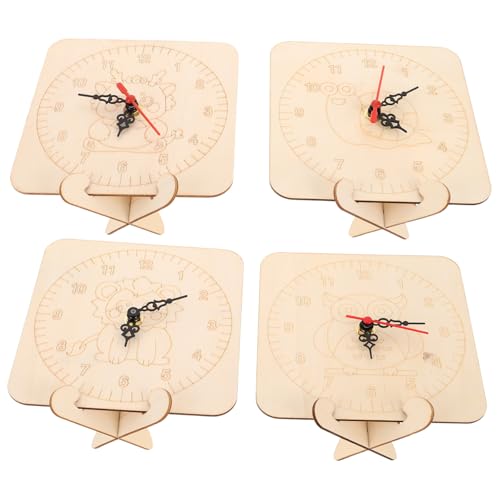 Yardwe 4 Sätze DIY Holz Uhr Bastelset mit Präzisem Mechanismus Blanko Oberfläche für Malen und Lernen Kreatives Handwerksmaterial für Familienprojekt und Schulunterricht Yardwe 4 Sätze DIY Holz Uhr Bastelset mit Präzisem Mechanismus Blanko Oberfläche für Malen und Lernen Kreatives Handwerksmaterial für Familienprojekt und Schulunterricht von Yardwe