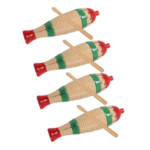 Yardwe 4 Sätze Fischspielzeug aus Holz Guiro aus Holz für Guiro für Schlaginstrument Musikinstrumente für Kleinkinder Tonblock- für Holzguiro Yardwe 4 Sätze Fischspielzeug aus Holz Guiro aus Holz für Guiro für Schlaginstrument Musikinstrumente für Kleinkinder Tonblock- für Holzguiro von Yardwe