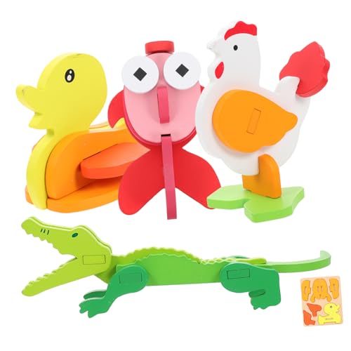 Yardwe 4 Sätze Hölzernes 3D -Tierpuzzle Kinderspielzeug Kleinkindspielzeug für Kleinkinder zum Bauen für Kleinkinder Kleintier-Aktivitätsspielzeug Tierpuzzlespielzeug Yardwe 4 Sätze Hölzernes 3D -Tierpuzzle Kinderspielzeug Kleinkindspielzeug für Kleinkinder zum Bauen für Kleinkinder Kleintier-Aktivitätsspielzeug Tierpuzzlespielzeug von Yardwe