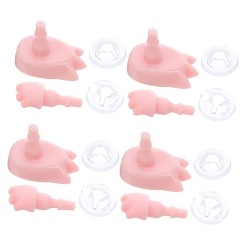 Yardwe 4 Sätze Miniatur Puppen Hände und Füße Plastik Gelenke Ersatzteile für DIY Puppenbau Zubehör Realistische Details für Sammlungen und Kreative Projekte von Yardwe