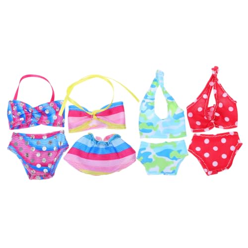 Yardwe 4 Satz Puppen Badeanzug für 11 Zoll Puppen Sommer Bademode Niedliche Bikini Satz für Strandurlaub und Fotografie von Yardwe