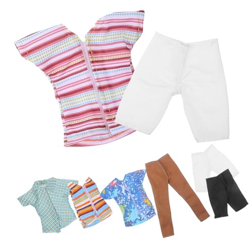 Yardwe 4 Sätze wiederverwendbares Outfit Puppe DIY Supplies Puppe Foto-Requisite männliche Puppenkleidung kompakte Puppenkleidung männliche Puppen-Outfit-Requisiten Puppen-Outfits Stoff von Yardwe