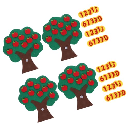 Yardwe 4sätze Spielzeug Für Vorschulkinder Filz Zahlen-Matching-Spiel Für Mathematische Im Kindergarten Pädagogische Puzzle Für Kleinkinder von Yardwe