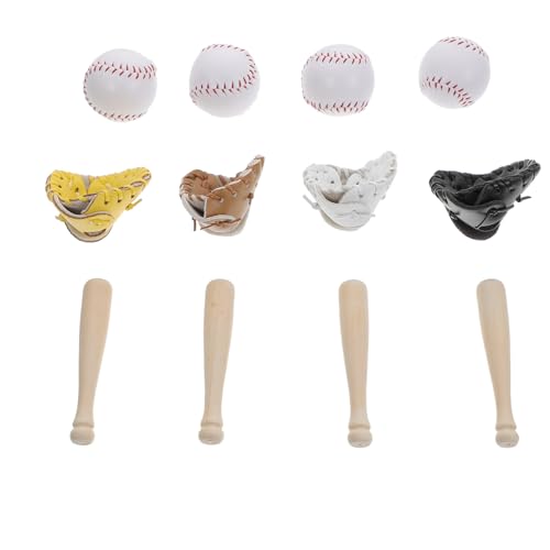 Yardwe 4 Sets Mini-Baseballschläger Handschuh Ball – Baseball-Modellbausätze Für Puppenhaus-Bastelarbeiten Fotografie-Requisiten 4 Größen Yardwe 4 Sets Mini-Baseballschläger Handschuh Ball – Baseball-Modellbausätze Für Puppenhaus-Bastelarbeiten Fotografie-Requisiten 4 Größen von Yardwe
