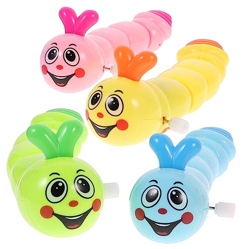 Yardwe 4 Stück Aufziehspielzeug Buntes Cartoon für Fördert Feinmotorik und Kreativität Sicheres und Robust für Spielspaß Zufällige Farbe von Yardwe