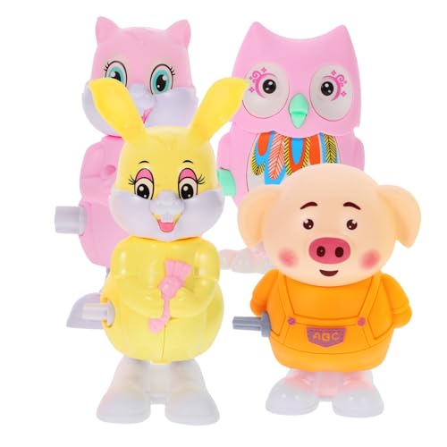 Yardwe 4 Stück Aufziehspielzeug für Interaktive Tierfiguren Schwein Hase Fördert Hand Augen Koordination Zufällige Farben Sensorisches für Jungen Zufällige Farbe von Yardwe