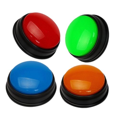 Yardwe 4 Stück Den Klingel Klingeln Summer Für Spiele Klassenzimmer Trivia-Summer Who Lichter Und Töne Summer Buzz -Spiel Antwort Quizschüssel-Summer Spiel Summer Quiz-Buzzer Plastik von Yardwe