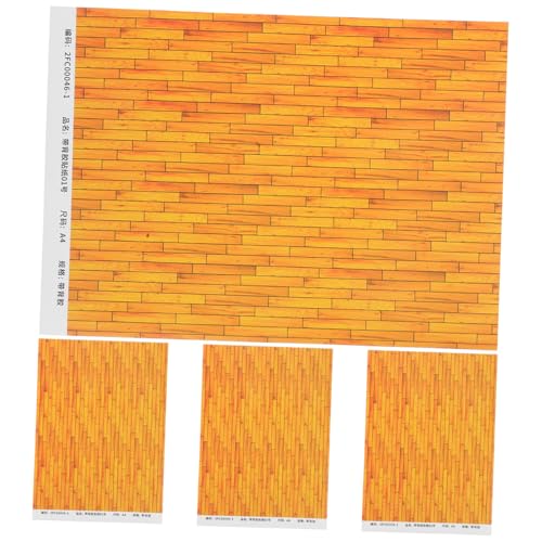 Yardwe Einzigartiges Mini-puppenhaus-kit Selbstklebende Tapetendielen Für Puppenhäuser von Yardwe