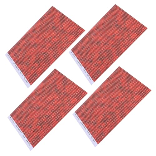 Yardwe 4 Stück Dollhouse Decoration Sticker Miniatur-puppenhauszubehör Bodentapete Dekorative Mini-dielen Miniatur-puppenhaus-tapete Puppenhaus-backstein-tapete Papier Brown Yardwe 4 Stück Dollhouse Decoration Sticker Miniatur-puppenhauszubehör Bodentapete Dekorative Mini-dielen Miniatur-puppenhaus-tapete Puppenhaus-backstein-tapete Papier Brown von Yardwe