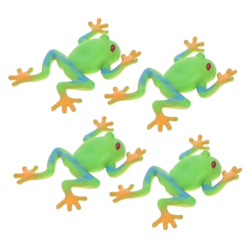 Yardwe 4 Stück Entlüftungsfrosch Quetschspielzeug in Froschform Partygeschenke Kinderspielzeug Cartoon-zappelspielzeug Stressspielzeug Zum Stressabbau Weiches Gummi Green von Yardwe