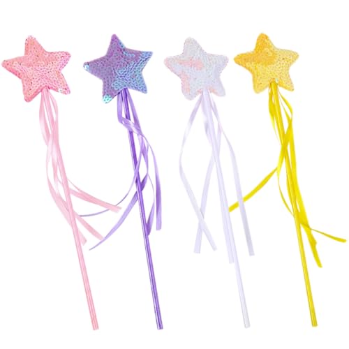 Yardwe 4 Stück Feenstäbe mit Sternform für Glitzernde Zauberstäbe für Kostümpartys Geburtstagsfeiern und Cosplay für Besondere Anlässe Yardwe 4 Stück Feenstäbe mit Sternform für Glitzernde Zauberstäbe für Kostümpartys Geburtstagsfeiern und Cosplay für Besondere Anlässe von Yardwe