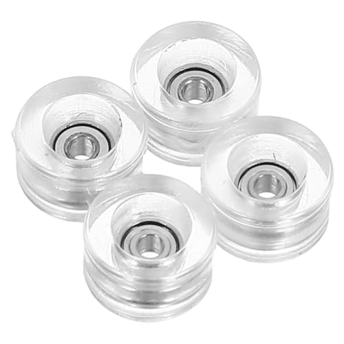 Yardwe 4 Stück Finger Skateboard Räder mit Kugellagern Praktische Zubehörteile für Professionelles Skateboarding Leicht Installierbare und Leistungsstarke Teile für Tägliches Training und von Yardwe