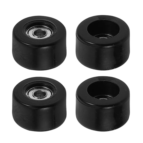 Yardwe 4 Stück Finger Skateboard Räder mit Lagern Praktische und Robuste Zubehörteile für Mini Skateboards Hochgeschwindigkeitslager für Verbesserten Fahrkomfort und Einfache Montage von Yardwe