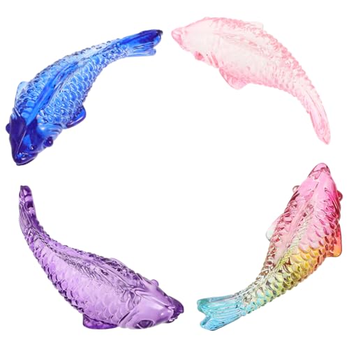 Yardwe 4 Stück Fischverzierung aus Glas Glasfische Aquariumzubehör Farbiger Glasfisch Kleiner falscher Fisch gefälschter Fisch kleine Fischfigur dekoratives Fischdekor Yardwe 4 Stück Fischverzierung aus Glas Glasfische Aquariumzubehör Farbiger Glasfisch Kleiner falscher Fisch gefälschter Fisch kleine Fischfigur dekoratives Fischdekor von Yardwe