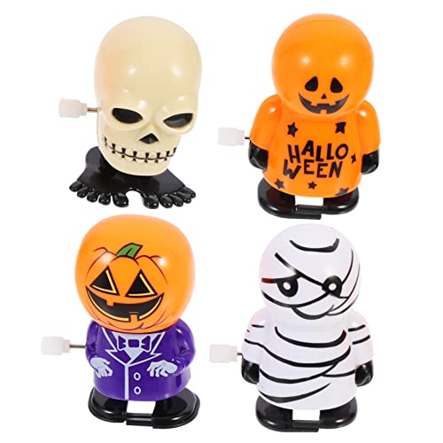 Yardwe 4 Stück Halloween Aufziehspielzeug Lustige Uhrenwerk Spielzeuge für Halloween Themen Sich Bewegende Kürbis und Skelettfiguren für Partytüten und Dekoration Yardwe 4 Stück Halloween Aufziehspielzeug Lustige Uhrenwerk Spielzeuge für Halloween Themen Sich Bewegende Kürbis und Skelettfiguren für Partytüten und Dekoration von Yardwe