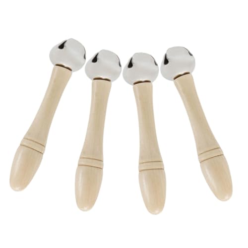Yardwe 4 Stück Handgeschnitzte Glocke Handglocken Handperkussions-Kuhglocken Glocken-Instrument kleine Musikglocke Schreibtischglocken Handschlagglocken hölzern Silver Yardwe 4 Stück Handgeschnitzte Glocke Handglocken Handperkussions-Kuhglocken Glocken-Instrument kleine Musikglocke Schreibtischglocken Handschlagglocken hölzern Silver von Yardwe
