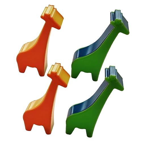 Yardwe 4 Stück Hirschrunde Schüttelspielzeug in Giraffenform Shaker-Musikinstrument Musikalische Shaker Percussion- in Tierform Percussion-Giraffe-Shaker Plastik von Yardwe