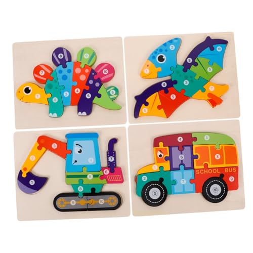 Yardwe 4 Stück Holzpuzzle für Teiliges Karton Puzzle aus Hochwertigem Holz Fördert Interaktivität für Jungen und Mädchen Yardwe 4 Stück Holzpuzzle für Teiliges Karton Puzzle aus Hochwertigem Holz Fördert Interaktivität für Jungen und Mädchen von Yardwe