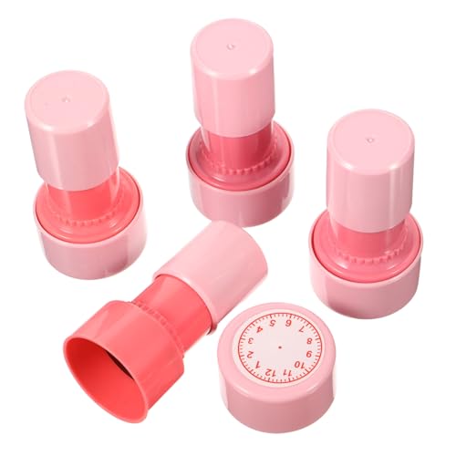 Yardwe 4 Stück Kinderuhr Stempel Uhr Lernstempel Uhr Stempelspielzeug Kinderuhr Erkennungsspielzeug Lehrstempel Kinderparty Lehruhr Stempel Kinderstempel Kunststoff von Yardwe