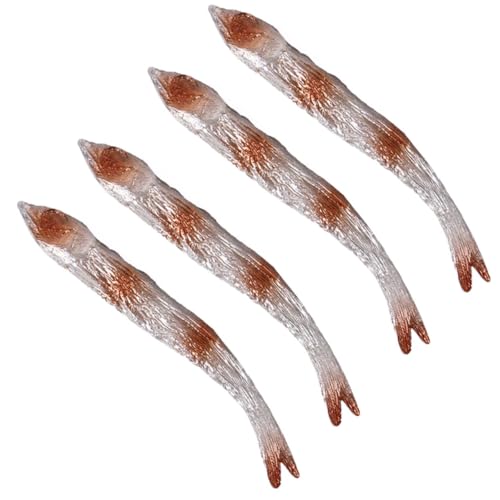 Yardwe 4 Stück Loach Food Model Simulierter Fisch Lebensechte Fischfigur Gefälschtes Fischfutter Gefälschter Plastikfisch Simulation Lebensmittelmodell Künstliche Fischmodelle PVC von Yardwe