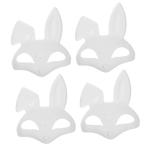 Yardwe 4 Stück Masken Leere Maske für Bastelprojekte Anpassbar mit Farbe für Karneval Halloween und Cosplay Events von Yardwe