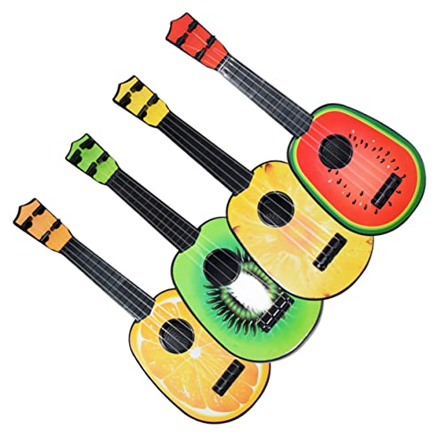 Yardwe 4 Stück Mini Gitarren Teiliges Früchte Instrumente Wassermelone Orange Kiwi Ananas Musikalisches für Kreativität und Musikalität von Yardwe