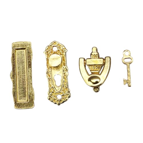 Yardwe 4 Stück Mini-möbel Tür Miniatur-Hardware Ziert Winziges Hardware- Miniaturmetalldekor Mikro-Hardware Miniatur-zubehör Miniatur-anhänger Miniaturdekor Golden Zinklegierung Yardwe 4 Stück Mini-möbel Tür Miniatur-Hardware Ziert Winziges Hardware- Miniaturmetalldekor Mikro-Hardware Miniatur-zubehör Miniatur-anhänger Miniaturdekor Golden Zinklegierung von Yardwe