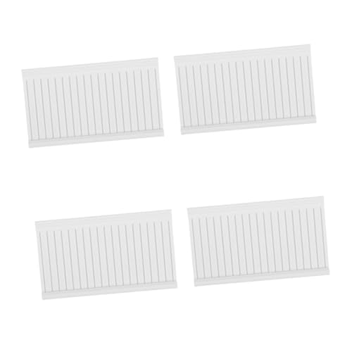 Yardwe 4 Stück Miniatur Wandverkleidungen Wandschürzen für Puppenhaus Wainscoting Panels Miniatur Zubehör DIY Dekoration für Miniaturhäuser von Yardwe
