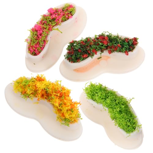 Yardwe 4 Stück Miniaturbank Dekoration Teiliges für Puppenhaus und Mikro Landschaft für Sandtisch Ruhezonen und Fotorequisite und Blumen mit Grünem Gras Yardwe 4 Stück Miniaturbank Dekoration Teiliges für Puppenhaus und Mikro Landschaft für Sandtisch Ruhezonen und Fotorequisite und Blumen mit Grünem Gras von Yardwe
