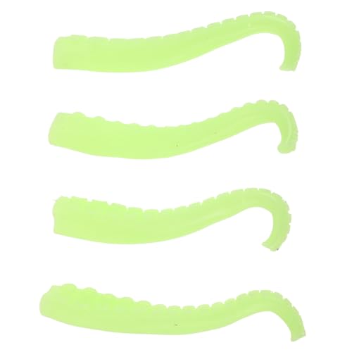 Yardwe 4 Stück Oktopus-Tentakel Oktopus-Puppe zappeln die Puppenfirma federnd Toys kinderknallzeug Funny Toys leuchtende Fingerpuppen Partygeschenke Plastik Light Green von Yardwe