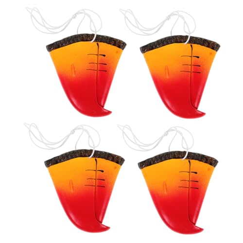 Yardwe 4 Stück Papageien-Nasenstütze Cosplay Halloween lustig Papageienschnabelmasken Simulation Papageiennase Hahn Nase Papageien-Nasenmasken Tier Vogel Schnabel Vinyl von Yardwe