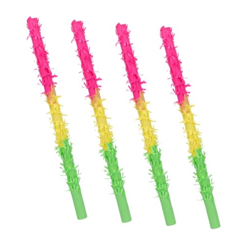 Yardwe 4 Stück Piñata Sticks Partyzubehör Regenbogen Piñata Stick Bunt Für Rod Fiesta Piñata Kleine Piñata Stick Geburtstagsparty Piñata Stick Geburtstagszubehör Piñata von Yardwe