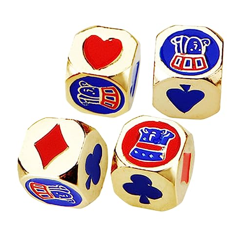 Yardwe 4 Stück Poker Metallwürfel Spielwürfel Mini Sagspielzeug Lustiges Spiel Mini Brettspiele Wahrscheinlich Kartenspiel Hochzeitsdekorationen Für Spieleabend Dekorationen Yardwe 4 Stück Poker Metallwürfel Spielwürfel Mini Sagspielzeug Lustiges Spiel Mini Brettspiele Wahrscheinlich Kartenspiel Hochzeitsdekorationen Für Spieleabend Dekorationen von Yardwe