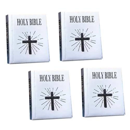 Yardwe 4 Stück Puppenhaus Bibel Miniatur winzig DIY für kinderspielzeug spielgeschirr mini Room Mini-Hausbibeln für Mini Bibel Papier Silver Yardwe 4 Stück Puppenhaus Bibel Miniatur winzig DIY für kinderspielzeug spielgeschirr mini Room Mini-Hausbibeln für Mini Bibel Papier Silver von Yardwe