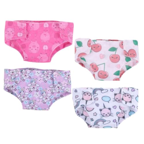 Yardwe 4 Stück Puppenkleidung Puppenwindeln Babypuppen Puppenhöschen Mädchen Puppenunterwäsche Puppen Höschen Puppenunterhose Puppenzubehör Puppe Unterhose Stoff Yardwe 4 Stück Puppenkleidung Puppenwindeln Babypuppen Puppenhöschen Mädchen Puppenunterwäsche Puppen Höschen Puppenunterhose Puppenzubehör Puppe Unterhose Stoff von Yardwe