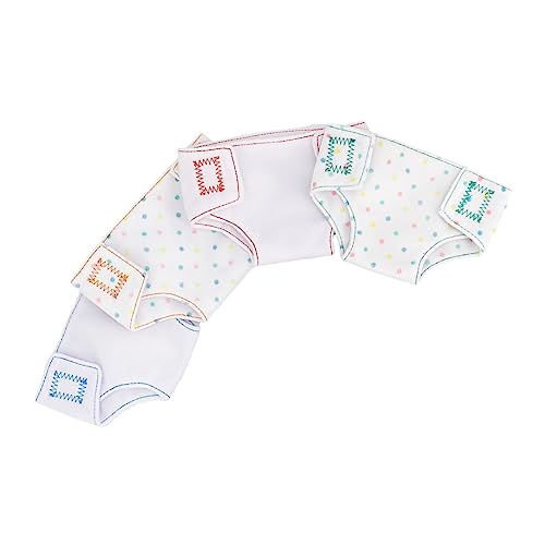 Yardwe 4 Stück Puppenkleidung Zubehör für Babypuppen wiedergeborene Puppenwindeln mehrere puppenzubehör Puppen windel Puppenwindel-Packung Babypuppenwindeln Windeln für Puppen Stoff von Yardwe