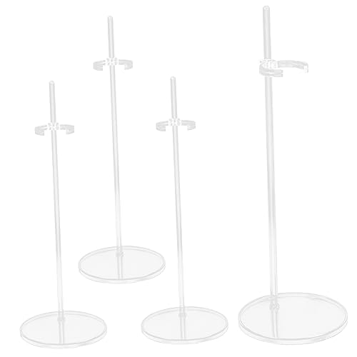 Yardwe 4 Stück Puppenständer Transparentes Display Rack für Figuren Verstellbarer Halter für Dolls und Action Figuren Höhe Einfache Montage und Lagerung Yardwe 4 Stück Puppenständer Transparentes Display Rack für Figuren Verstellbarer Halter für Dolls und Action Figuren Höhe Einfache Montage und Lagerung von Yardwe