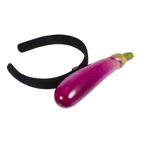 Yardwe 4 Stück Realistische Auberginen Haaraccessoires für Partys Einzigartiger Kopfschmuck für Halloween und Kostüme von Yardwe