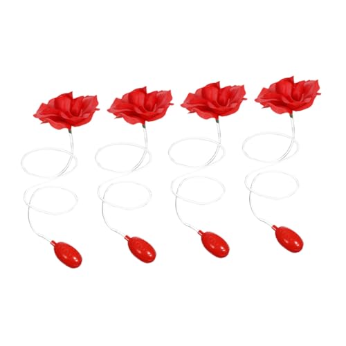 Yardwe 4 Stück Rote Rosen Wasserspritz-Prank Toys Realistische Kunststoffblumen für Halloween Aprilscherze Partyspaß Interaktives Spaßspielzeug für Erwachsene Yardwe 4 Stück Rote Rosen Wasserspritz-Prank Toys Realistische Kunststoffblumen für Halloween Aprilscherze Partyspaß Interaktives Spaßspielzeug für Erwachsene von Yardwe