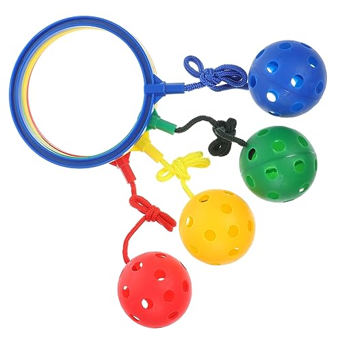 Yardwe 4 Stück Sprungball für Eltern Fitness Fußspielzeug mit Seil Bouncing Ball für Aktives und Übungen Blau Rot Gelb und Grün Yardwe 4 Stück Sprungball für Eltern Fitness Fußspielzeug mit Seil Bouncing Ball für Aktives und Übungen Blau Rot Gelb und Grün von Yardwe