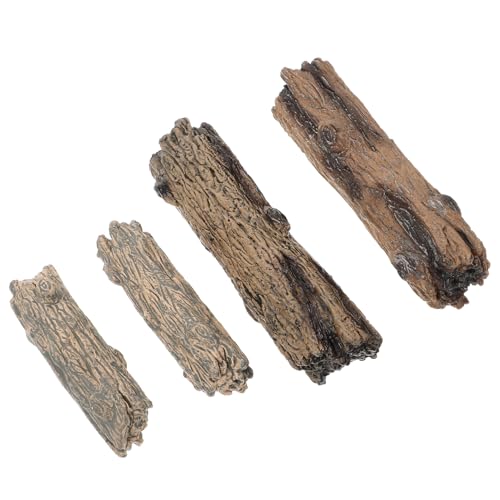 Yardwe 4 Stück Stumpfmodell deko Baumstumpfverzierung Miniatur-Harzhandwerk Mini Garten Baumstumpf Mini-Gartenrequisite Mini-Baumrinde Mini-Baumstumpffigur Coffee von Yardwe