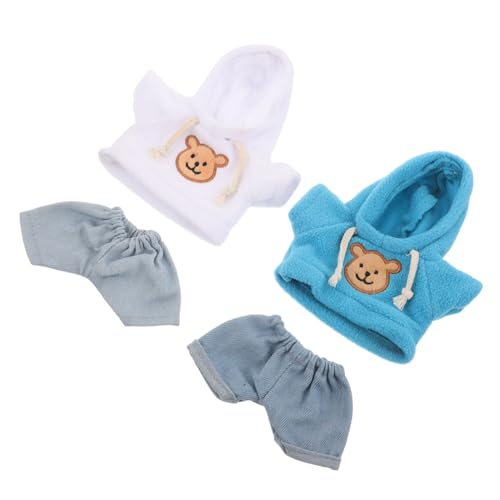 Yardwe 4 Stück Teiliges Bärenoutfit für Stofftiere Süßer Kapuzenpullover und Jeanshose Niedliche Plüschbärenkleidung für Kuscheltiere Modische Bärenbekleidung für Puppen und DIY Yardwe 4 Stück Teiliges Bärenoutfit für Stofftiere Süßer Kapuzenpullover und Jeanshose Niedliche Plüschbärenkleidung für Kuscheltiere Modische Bärenbekleidung für Puppen und DIY von Yardwe
