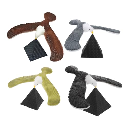 Yardwe 4 Stück Teiliges Balancierspielzeug Adler mit Pyramidenständer Pädagogisches Balancespiel für Fördert Gleichgewicht Hand Augen koordination Retro adlerfigur als Kreatives von Yardwe