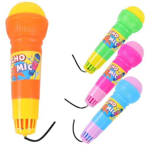 Yardwe Echo Mikrofon Spielzeug für Kinder 4 Stück Leichte Karaoke Requisiten für Partys Spielzeugmikrofon aus Kunststoff für Bühnenauftritte und Cosplay von Yardwe
