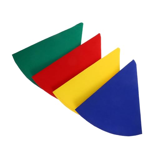 Yardwe 4 Stück Teiliges Filz Zwergenmützen Kegelförmige Partyhüte Weiche Halloween Weihnachts Geburtstagskostüm Accessoires Rot Gelb Grün Blau von Yardwe